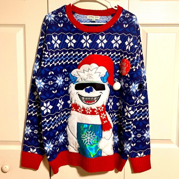 Holiday Hype Ugly Christmas Sweater Large drink holder - Picture 2 of 12